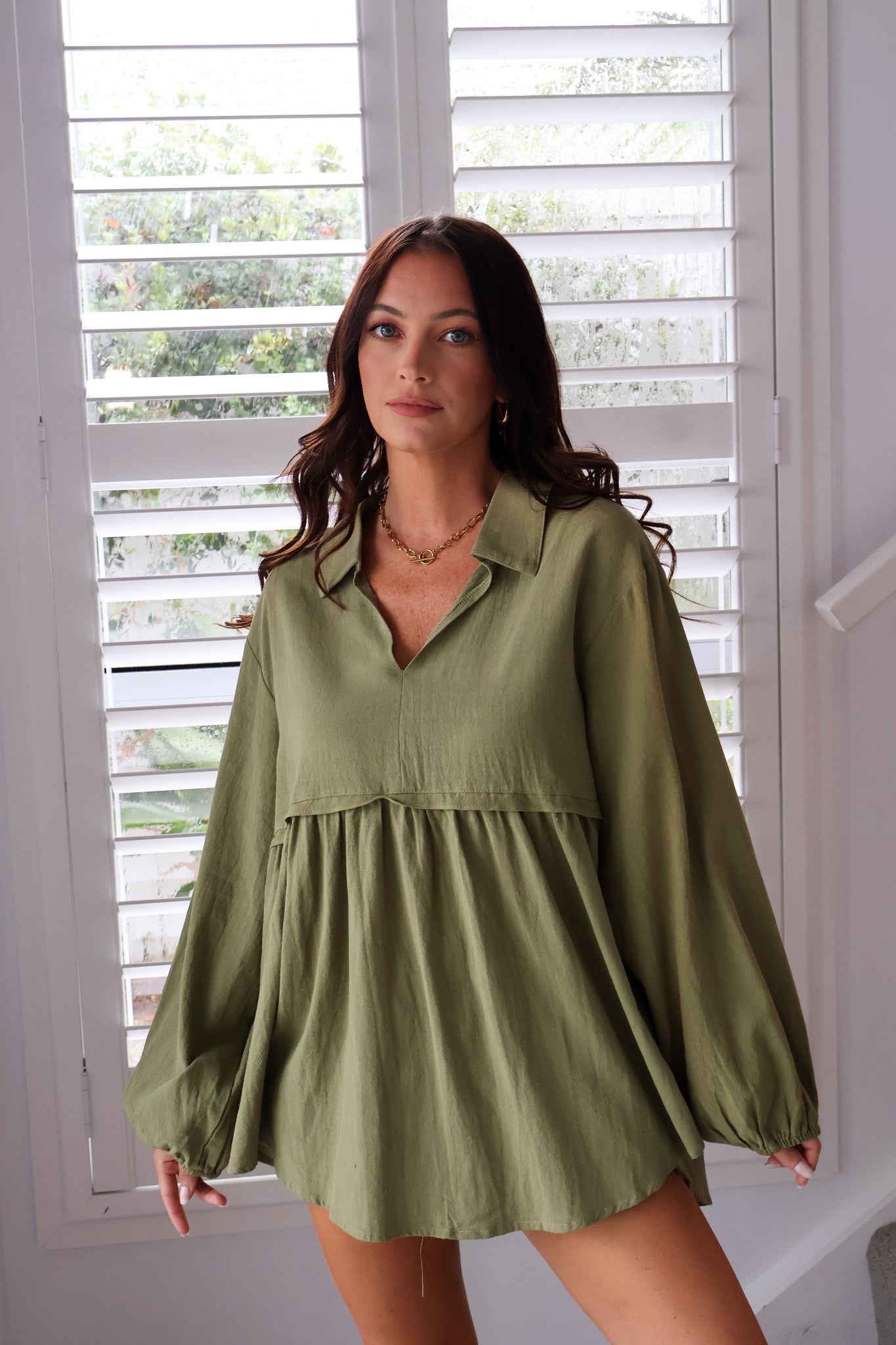 Harlow Top - Khaki