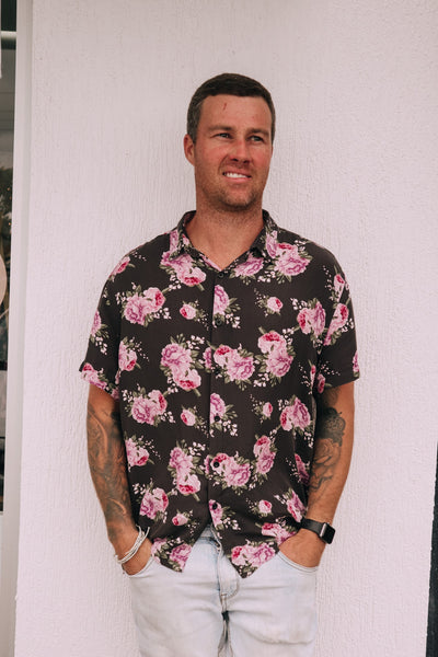 Men's Button Up Shirt - Exclusive Washed Out Print