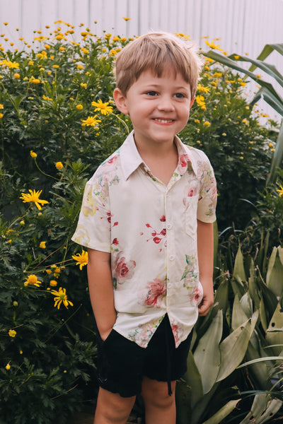 Kid's Button Up Shirt - Exclusive Floral Dream Print